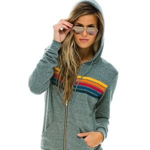 Aviator nation 5 stripe hoodie
